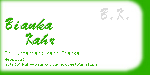 bianka kahr business card